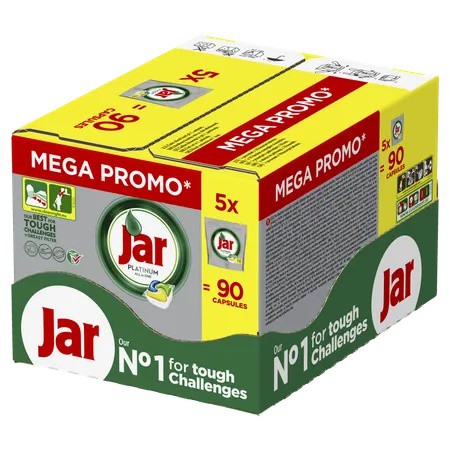 Jar Platinum kapsle box 5x18ks do myčky | Čistící a mycí prostředky - Příp. do myček na nádobí - Mycí prostředky Jar Platinum kapsle box 5x18ks do myčky | Čistící a mycí prostředky - Příp. do myček na nádobí - Mycí prostředky